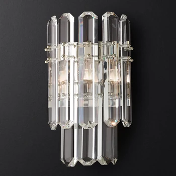 Bonnington Două Niveluri Tranșee LED-uri 1-Lumina de Cristal Modern de Perete Lampă de Noptieră Decor Acasă Tranșee de Perete Lampă Foaier Interioară corp de iluminat