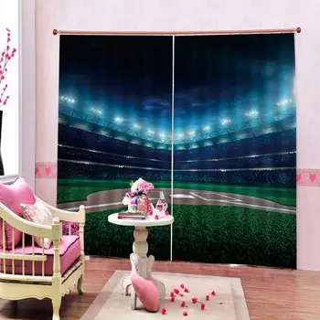 Foto Personalizate 3D, Perdele de Duș Interior Teren de Fotbal American Minge de Fotbal draperii Pentru Living, dormitor