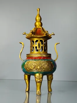 Laojunlu Cupru Pur Cloisonné Pagoda Arzător De Tămâie Ornament Bronz Antic Capodoperă Colecție De Izolare Chineză