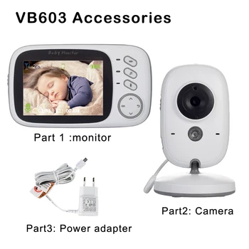Accesorii: 3.2 inch Wireless Video Color Monitor Copil , Adaptor de Alimentare ,Copii Nanny de Securitate aparat de Fotografiat Stand pentru VB603 ,BM603,VB605