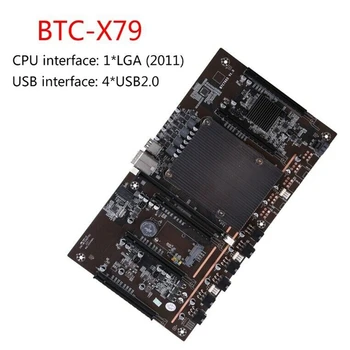H61 X79 BTC Mining Placa de baza cu E5 2630 CPU+RECC 4G Ram DDR3+SSD 120G+Comutator Suport de Cablu 3060 3070 3080 GPU