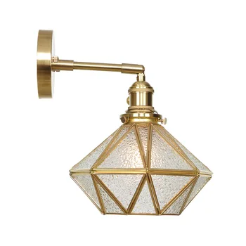 Cupru antic de Perete de Lumină LED Edison Loft Decor Comutator Tranșee Lumini de Perete Vintage din Alama Sticlă Noptieră Lampa de Perete Iluminat Acasă
