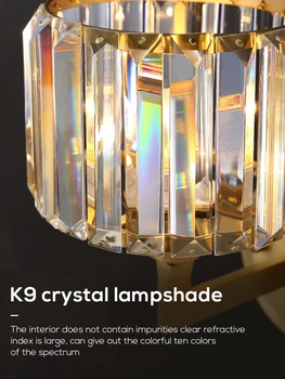 YEEYIN Lampă de Perete Cristal Design Plin de Cupru Wandlamp