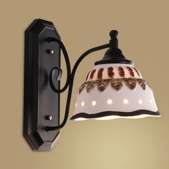 American Ceramice lumina de Perete Retro Lampă de Noptieră Ușor De instalat Coridor, Cameră de zi/Dormitor/Restaurant Retro E 27 AC 90-260 V