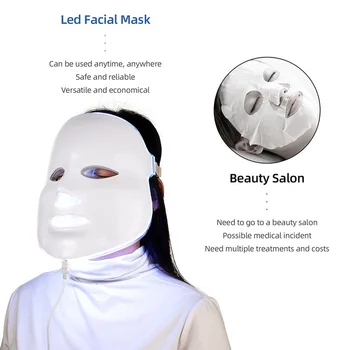 LED Lumina de Terapie Masca de Fata cu LED Foton Masca Faciala de Îngrijire a Pielii Anti-Rid de Piele Strângeți Masina de Frumusete Masca pentru Fata pentru Femei