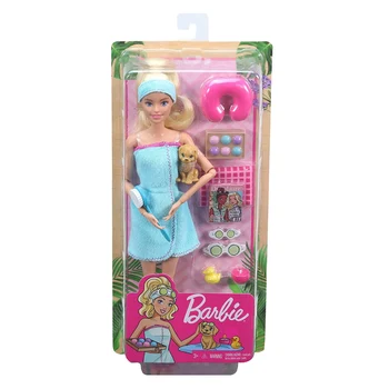 Jocuri Barbie originale Model de Păpuși Jucării GJG55 Pop Jucărie Spa de Zi Rea Pop Catelus Suna Fată Blondă Proastă Accesorii de Jucarie pentru Copii Cadouri GJG55