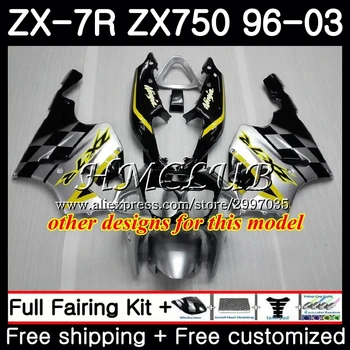 Kit Pentru KAWASAKI NINJA ZX7R ZX750 ZX 7R 2000 2001 2002 2003 48HC.12 ZX 750 fabrică verde ZX-750 ZX 7 R, ZX-7R 00 01 02 03 Carenaj