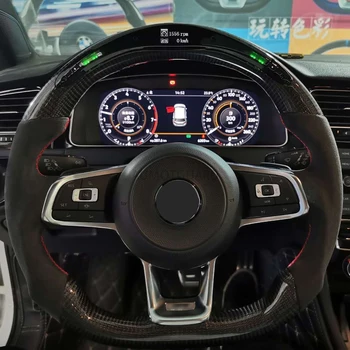Personalizate din Fibra de Carbon a CONDUS Cursa Display Digital Volan Pentru Volkswagen Golf 7 GTI, Golf R MK7 Polo, Scirocco, Jetta Tiguan