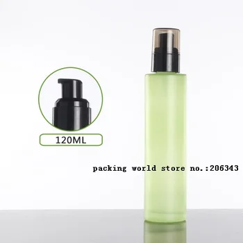 120ml mat/verde/albastru sticlă negru capac pompa pentru ser/lotiune/emulsie/fundației/toner de îngrijire a pielii cosmetice de ambalare