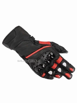 Mănuși Din Piele De Motocross Bicicleta Coborare Offroad Motocicleta Negru Alb Roșu Gloves Mens