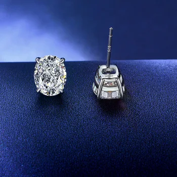 De lux de Epocă Reală Pur 925 Sterling Silver Cercei Stud Mult VVS Ridicat de Carbon Diamant Galben de Lux Bijuterii de Calitate pentru Femei