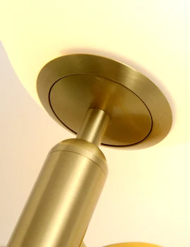 Design Lampă cu Led-uri Lumini de Perete Corpuri de Tranșee Rotund de Sticlă Umbra Clasic Nordic Lampă de Perete pentru Interior Dormitor Aur Negru