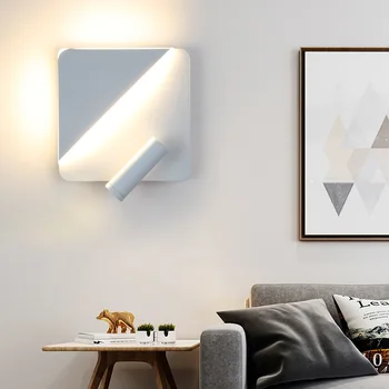 Creative moderne Nordic interioară LED spot de lectură perete corp de iluminat lampa de pe noptiera tranșee metal de iluminat pentru casa Living