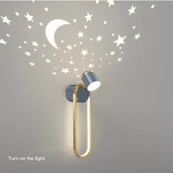 LED Nordic Lampă de Perete Modern, Minimalist Dormitor Lampă de Noptieră Creative Living Perete de Fundal Iluminat