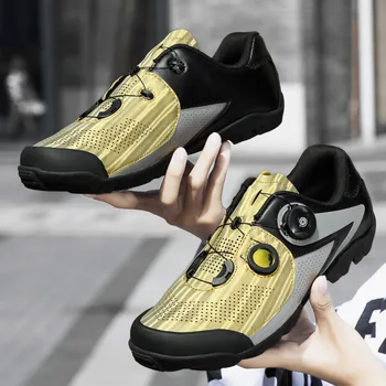 Nou stil oglindă cuplu lockless pantofi de ciclism, confortabil si respirabil biciclete de munte pentru bărbați și femei non-alunecare pantofi