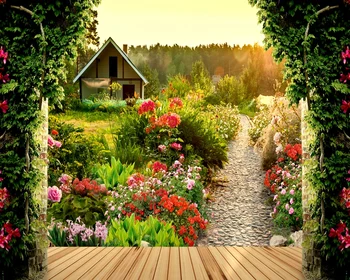 Fantezie Moderne 3D de Înaltă Calitate Personaliza dimensiunea Modernă grădină de flori lenjerie de Pat cameră Perdele verzi