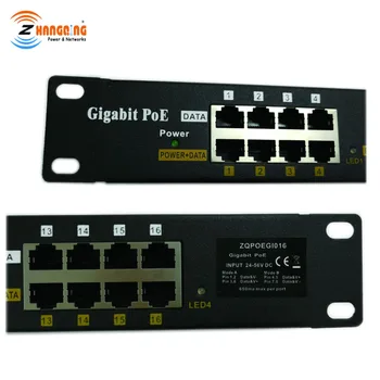 Pasiv cu 16 Port Gigabit PoE Patch Panel Securitate Injector PoE Cu 48V 120W Putere de Aprovizionare Pentru un Punct de Acces WiFi Camera IP