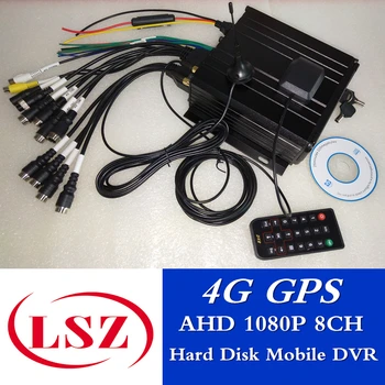 8CH MDVR hard disk monitor la distanță 4G, GPS, Full HD 1080P DVR mobil suport NTSC/PAL, fabrica, fabrica de vânzare directă