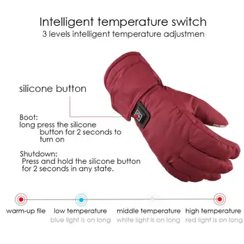 Touchscreen Încălzit Mănuși de Motociclete Pentru Loma Baterie Reîncărcabilă Mănuși Temperatura Reglabila Mănuși Termice Guantes bogat