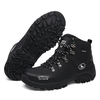 New Sosire Iarna Barbati Cizme Impermeabil Pu Cizme din Piele Barbati Pantofi în aer liber Anti-derapare Bărbați Cizme Glezna Om de Iarnă