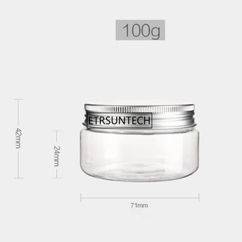 100g 120g 150g Goale de Plastic Cosmetice PET crema borcan, Crema de Sticla cu capace de aluminiu F1901