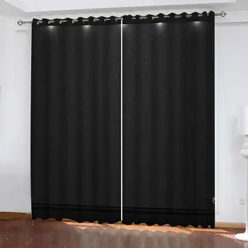 De înaltă calitate personalizate 3d cortina negru tesatura perdele opace Groase de umbrire izolate fonic windproof cortina