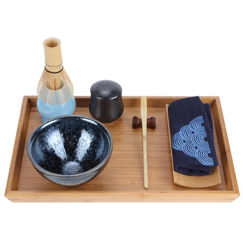 Portabil Japoneză Ceramice Set de Ceai cu Ceai Bambus Tava de Serviciu Instrument de Ceremonia Ceaiului Accesorii