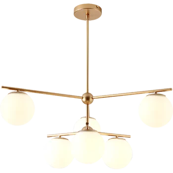LED-uri moderne pandantiv de sticlă negru Lumina de aur lampă de tavan cu Led minge de sticlă polul Lampă de agățat pentru sufragerie, dormitor, bucătărie, cameră de