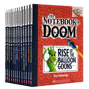 13 Cărți Notebook-ul de Doom pentru Copii de Învățare limba engleză, carte de educație timpurie carte în limba engleză Cărți ilustrate
