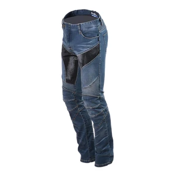 Albastru Curse de Motociclete Pantaloni cu Protectie Genunchi Tampoane de Protecție Blugi XL