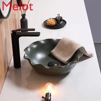 Vânt Nordic floare masă bazinul art bazin de baie acasă, ceramica bazin basin chiuvetă wash basin chiuvetă