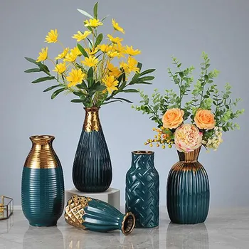 Țară din america de moda vaza ceramica, flori artificiale, biroul de acasă restaurant desktop decor, decor nunta, cadou