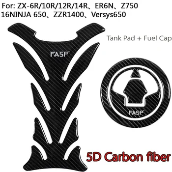 Rezervor tampon Capac Combustibil Decal Autocolant Carbon Pur PENTRU 14-18 Z250/SL Z300 LX650 EX300R NINJA250/SL NINJA300