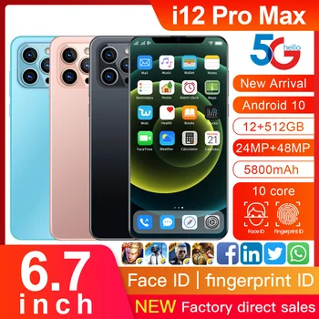 Noi i12promax smartphone 1 + 8g directe creveți pielea telefon NC(de Origine) cel Mai bun Timp Limitat