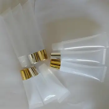 En-gros de 10 ml 15 ml 20 ml Gol Luciu de Buze Tuburi din Plastic tuburi Balsam de buze Tub Stoarce Luciu de Buze Sticle Containere de Ambalare