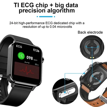 Ti Chip IP68 Impermeabil Ceas Inteligent Bărbați ECG Temperatura Trupa Profesionale SpO2 de Oxigen din Sange PPG Sănătate Smartwatch Femei Pentru iOS