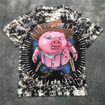 Noutatea 2020 Oameni Noi cowboy Vest porc Tricouri Tricou Hip Hop Skateboard Street Bumbac T-Shirt Tee Top kenye S-XXL #K57