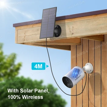 INQMEGA în aer liber, Solar, Camera de Securitate 1080P Wireless WiFi Camera Panou Solar Baterie Reîncărcabilă Glonț de Mișcare PIR Deșteptător