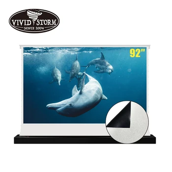 VIVIDSTORM 92 Inch Electric Pliabil Proiector Portabil Cu Ecran Alb Cinema Material Pentru Home Cinema 4k Ecran de Film