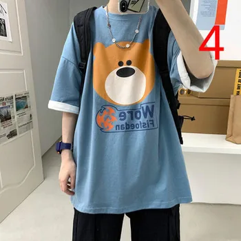 Primăvară cu mâneci lungi t-shirt pentru bărbați liber și versatil Hong Kong trend trend marca culoare solidă tricou simplu
