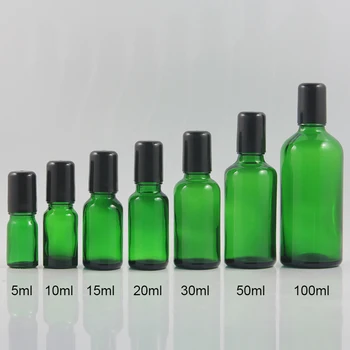 Verde de sticlă cu sticlă cu bilă 10ml roll-on 10 ml flacon din oțel inoxidabil container cosmetice