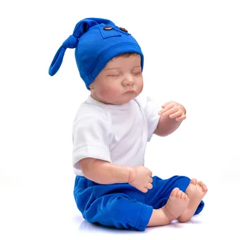 Bebe Papusa Reborn 19 Inch Realiste Nou-născut Dormit Drăguț Renăscut Baby Papusa de Vinil Cadou Jucărie pentru Copii