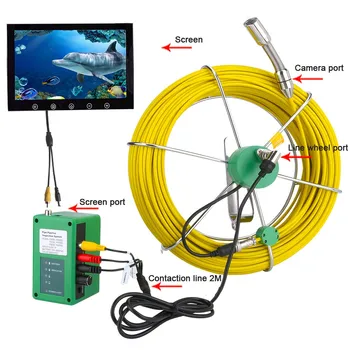 9 inch ecran mare subacvatice inginerie endoscop impermeabil viziune de noapte conducte camera 30M de detecție subacvatică instrument