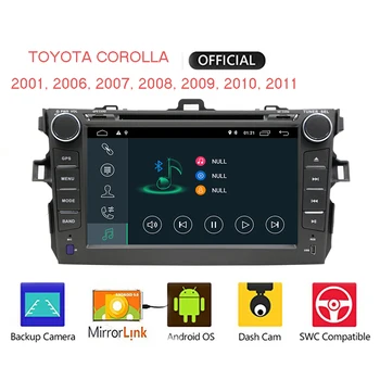 2 din Android 8.1 8 inch masina dvd player radio 2din navigatie gps pentru Toyota Corolla 2008 2009 2010 stereo 2011 pe bord cu