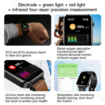 2021 Nou Ceas Inteligent Barbati Lungă De Viață A Bateriei De Ritm Cardiac De Oxigen Din Sange Brățară De Sănătate Impermeabil Femeie Smartwatch Pentru Xiaomi