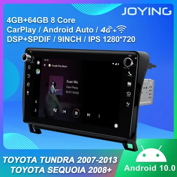 Joying 1 din Android Capul Unitate Radio Stereo 9 Inch GPS Navigator Pentru Toyota Tundra 2007-2013 Toyota Sequoia 2008+ 5GHz WiFi 4G