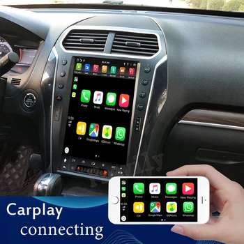 Fnavily Android 9 Radio Auto Pentru Ford Explorer Player Multimedia Sistem Stereo, GPS, Autoradio Navigare Ecran Vertical 13.6