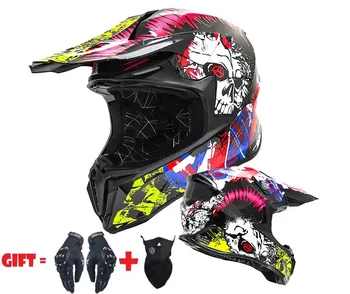 Curse profesionist casca Motocross dirt bike Casque cascos para Moto Capacete Casco Off-road cu Motocicleta casca helm