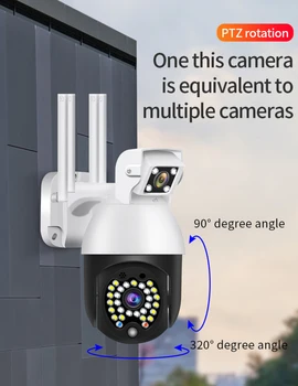 1080P WIFI PTZ Camera IP Wireless Dual Lentile CCTV de Securitate în aer liber Cam 29 De Pc-uri IR Noapte Lumina LED-uri în aer liber Foto