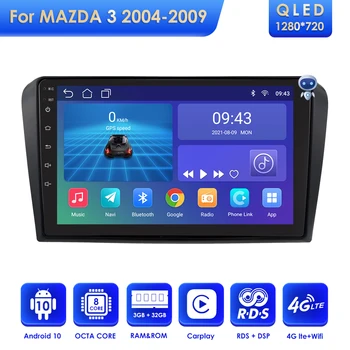 Octa Core 3G+32G AI Android 10 2 DIN Masina Radio Player Multimedia Pentru Mazda 3 2004-2009 Wifi Stereo SWC BT USB FM DSP OBD NU DVD